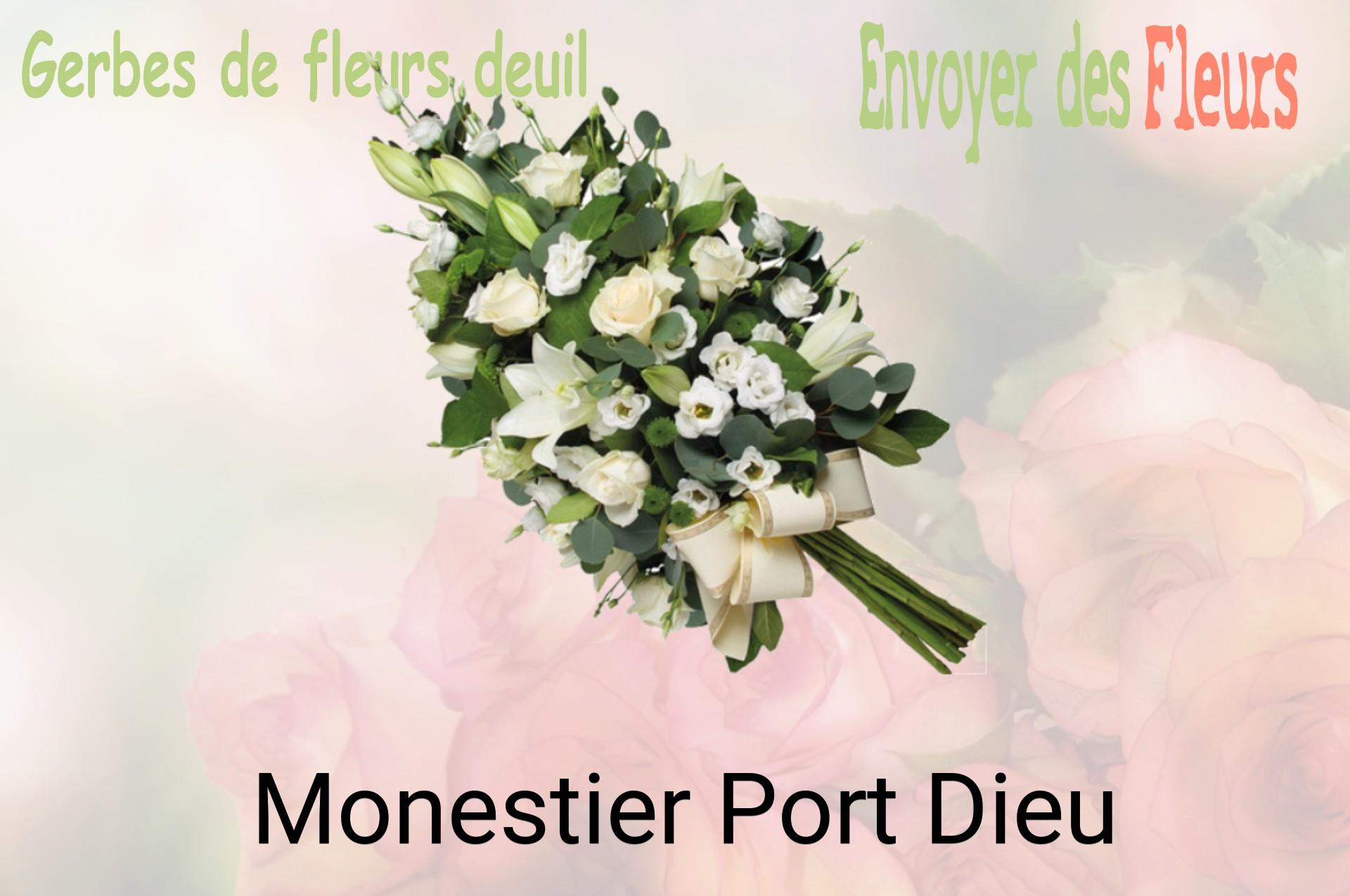 Gerbe de fleurs de deuil livrée à Monestier-Port-Dieu